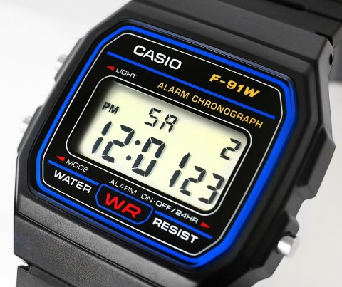 Zegarek Męski CASIO F-91W-1YEG + BOX Zegarek Męski CASIO F-91W-1YEG + BOX
