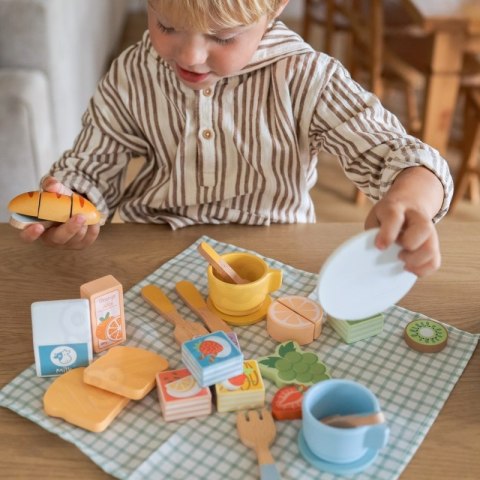 TOOKY TOY Zestaw Piknikowy Owoce do Krojenia Zestaw Śniadaniowy
