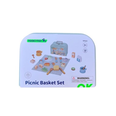 TOOKY TOY Zestaw Piknikowy Owoce do Krojenia Zestaw Śniadaniowy
