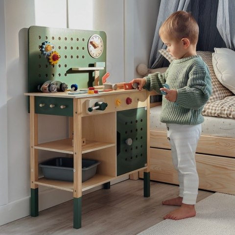 WOOPIE GREEN Drewniany Warsztat STEM Zestaw z Narzędziami