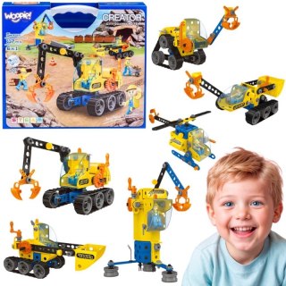 WOOPIE Klocki Konstrukcyjne Zbuduj Pojazdy Budowlane 6 Modeli STEAM