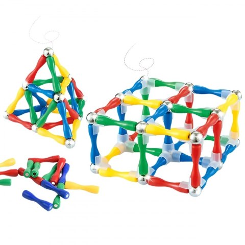 WOOPIE Klocki Magnetyczne Konstrukcyjne 3D 128 el. XXL