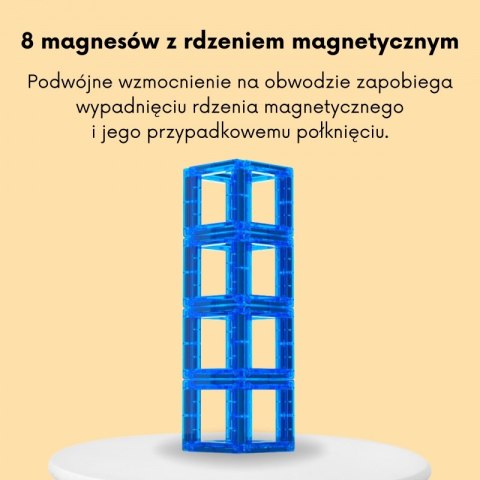 WOOPIE Klocki Magnetyczne Konstrukcyjne 3D Zestaw Edukacyjny Nauka Liczenia 70 el.