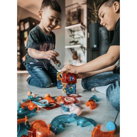 WOOPIE Klocki Magnetyczne Tor Kulkowy Świetlny Kulodrom 49 el.