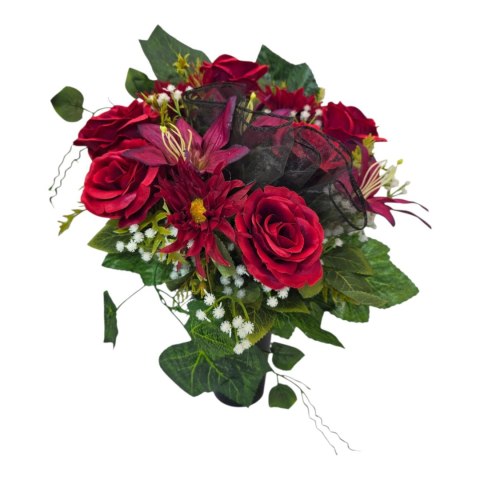 Bukiet flakon stroik na cmentarz kompozycja kwiatowa