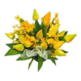 Komplet stroik na cmentarz stroiki na grób bukiet donica tulipany