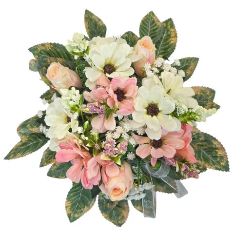 Stroik na cmentarz kompozycja kwiatowa na grób dziecka miska serce