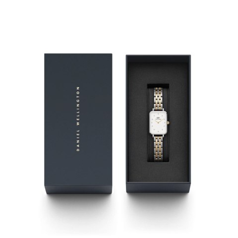 ZEGAREK DAMSKI DANIEL WELLINGTON Quadro Lumine 5-link two-tone 20mm DW00100625 + BOX (zw519f)