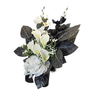 Bukiet flakon wkład do wazonu stroik na cmentarz grób pomnik