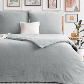 KOMPLET POŚCIELI MUSLIN 220 X 200 CM SREBRNY