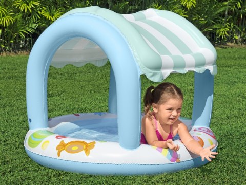 Bestway Basenik z daszkiem i dmuchanym dnem NIEBIESKO-BIAŁY 104cm 52638