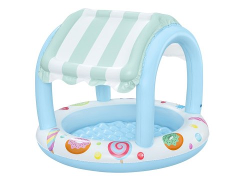 Bestway Basenik z daszkiem i dmuchanym dnem NIEBIESKO-BIAŁY 104cm 52638