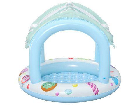 Bestway Basenik z daszkiem i dmuchanym dnem NIEBIESKO-BIAŁY 104cm 52638