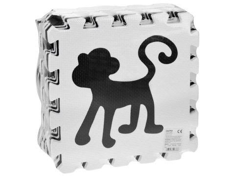 Mata piankowa - Puzzle kontrastowe dla niemowląt ZWIERZĘTA 120x120cm ZA4783