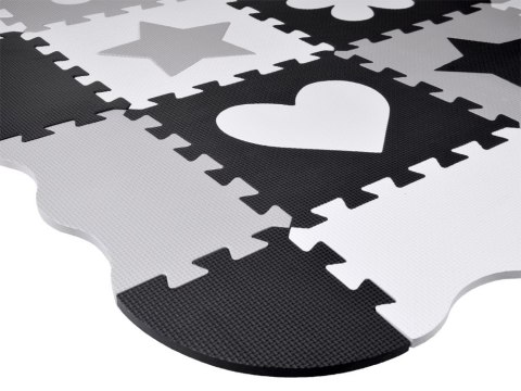 Puzzle piankowe - Kontrastowa mata dla niemowląt KSZTAŁTY 120x120cmZA4782