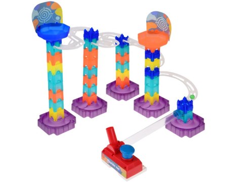 Kolorowy Tor kulkowy Marble Run DIY z wyrzutnią 58-ele ZA5979
