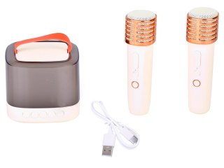 Głośnik Bluetooth + mikrofon bezprzewodowy x2 ZESTAW KARAOKE IN0178