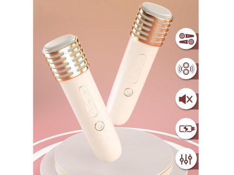 Głośnik Bluetooth + mikrofon bezprzewodowy x2 ZESTAW KARAOKE IN0178