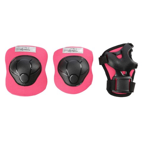 MTW01+H210 RÓŻOWY ROZM. XS KASK Z OCHRANIACZAMI ZESTAW NILS EXTREME