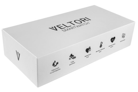 Smartwatch VELTORI VT200-1 Czarny Pasek Silikonowy