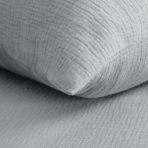 KOMPLET POŚCIELI MUSLIN 140 X 200 CM SREBRNY