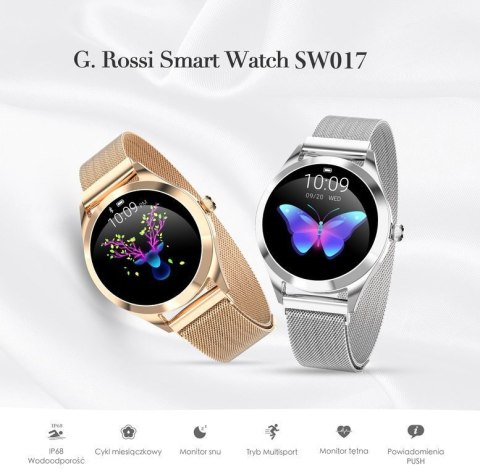 SMARTWATCH DAMSKI G. Rossi SW017-8 silver/white (sg011b)