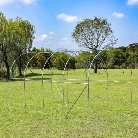 Szklarnia tunel ogrodowy foliowy 4x2x2 m 8 m² metalowy stelaż folia UV 2 wejścia