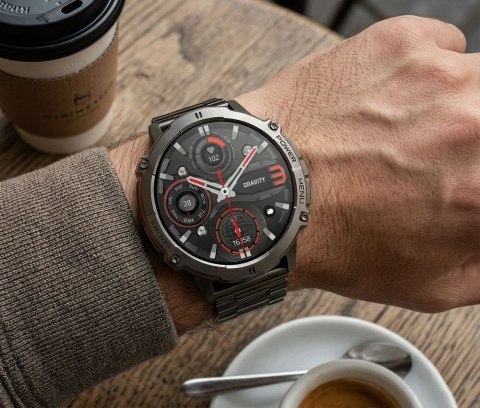 Smartwatch Gravity Czarny Pasek + Bransoleta GT42-1