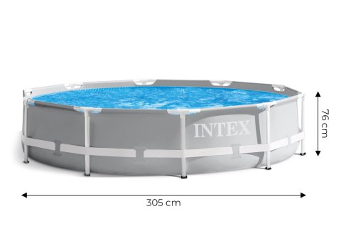Basen stelażowy ogrodowy okrągły 305 cm INTEX 26700