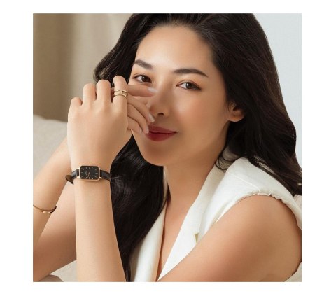 ZEGAREK DAMSKI DANIEL WELLINGTON Quadro Pressed Sheffield Gold 20mm DW00100560 + BOX