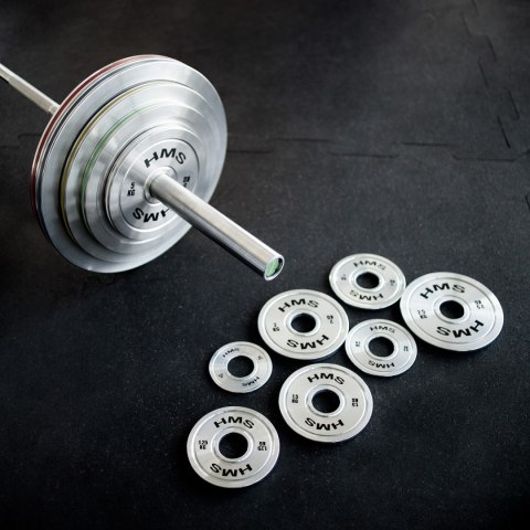 TOS ZESTAW TALERZY OLIMPIJSKICH STALOWYCH KALIBROWANYCH 2 x 10 - 25 KG (140 KG) HMS TOS ZESTAW TALERZY OLIMPIJSKICH STALOWYCH KALIBROWANYCH 2 x 10 - 25 KG (140 KG) HMS