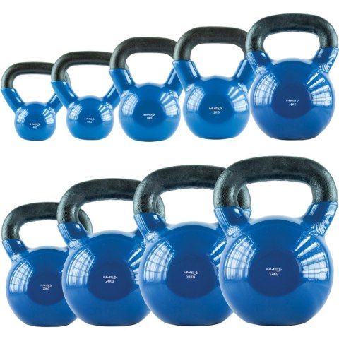 KNV08 BLUE KETTLEBELL ŻELIWNY POKRYTY WINYLEM HMS KNV08 BLUE KETTLEBELL ŻELIWNY POKRYTY WINYLEM HMS
