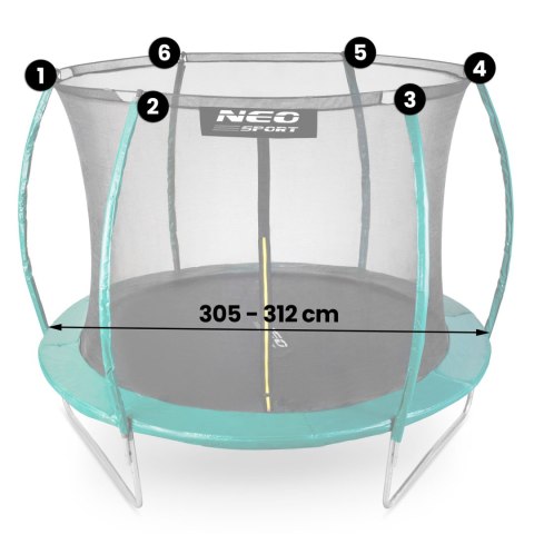Siatka wewnętrzna do trampolin 312 cm 10ft Neo-Sport Siatka wewnętrzna do trampolin 312 cm 10ft Neo-Sport