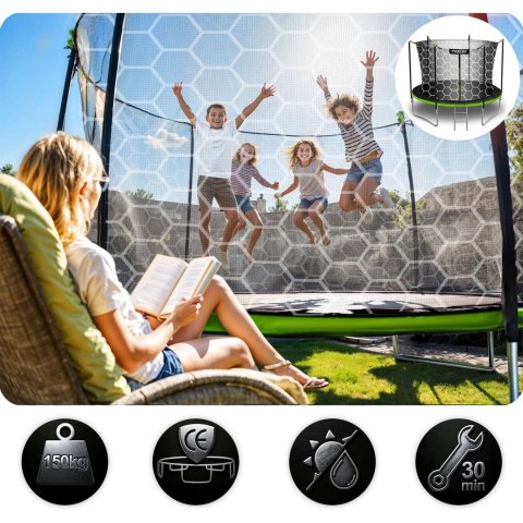 Trampolina ogrodowa 10ft/312cm z siatką wewnętrzną i drabinką Neo-Sport Trampolina ogrodowa 10ft/312cm z siatką wewnętrzną i drabinką Neo-Sport