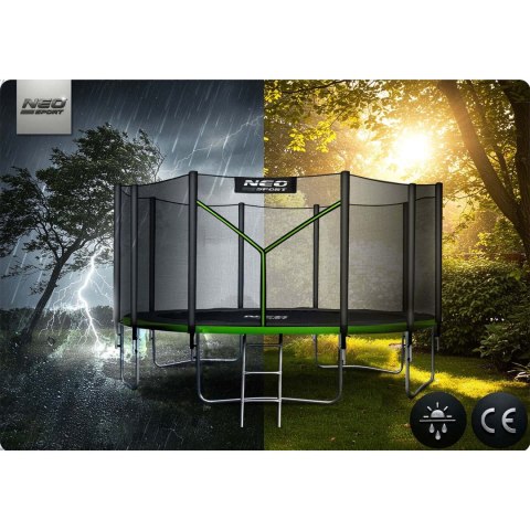 Trampolina ogrodowa 12ft/374cm z siatką zewnętrzną i drabinką Neo-Sport Trampolina ogrodowa 12ft/374cm z siatką zewnętrzną i drabinką Neo-Sport