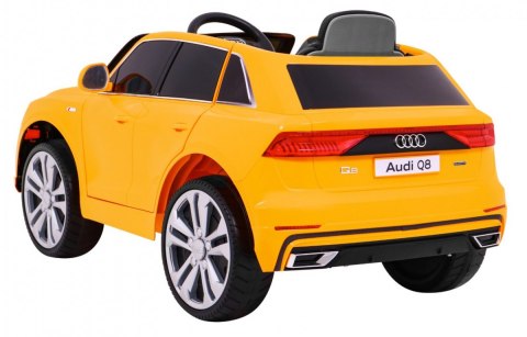 Audi Q8 Lift, SUV na akumulator dla dzieci Żółty + Pilot Audi Q8 Lift, SUV na akumulator dla dzieci Żółty + Pilot