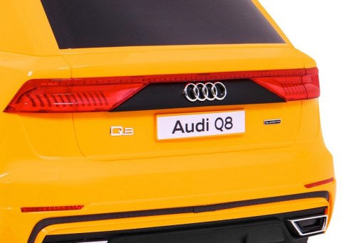 Audi Q8 Lift, SUV na akumulator dla dzieci Żółty + Pilot Audi Q8 Lift, SUV na akumulator dla dzieci Żółty + Pilot