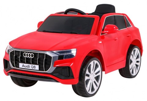 Audi Q8 Lift na akumulator dla dzieci Czerwony SUV + Pilot Audi Q8 Lift na akumulator dla dzieci Czerwony SUV + Pilot