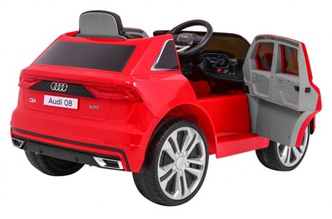 Audi Q8 Lift na akumulator dla dzieci Czerwony SUV + Pilot Audi Q8 Lift na akumulator dla dzieci Czerwony SUV + Pilot