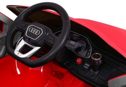 Audi Q8 Lift na akumulator dla dzieci Czerwony SUV + Pilot Audi Q8 Lift na akumulator dla dzieci Czerwony SUV + Pilot
