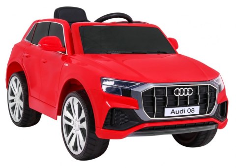 Audi Q8 Lift na akumulator dla dzieci Czerwony SUV + Pilot Audi Q8 Lift na akumulator dla dzieci Czerwony SUV + Pilot