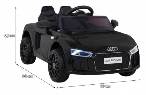 Audi R8 na akumulator dla dzieci Czarny Audi R8 na akumulator dla dzieci Czarny