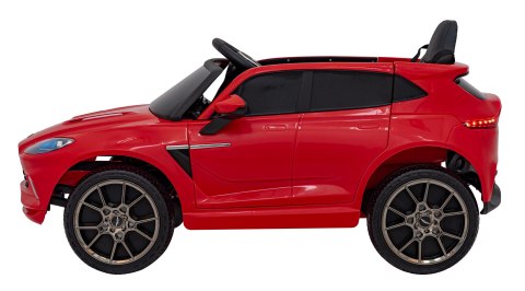 Aston Martin DBX na akumulator dla dzieci Czerwony + Pilot + EVA + Pasy + Wolny Start + Audio LED Aston Martin DBX na akumulator dla dzieci Czerwony + Pilot + EVA + Pasy + Wolny Start + Audio LED