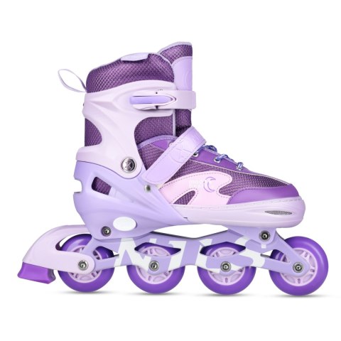 NA0189 ZESTAW LED ŁYŻWOROLKI OCHRANIACZE MOONBEAM FIOLETOWE ROZM. L(39-42) NILS EXTREME NA0189 ZESTAW LED ŁYŻWOROLKI OCHRANIACZE MOONBEAM FIOLETOWE ROZM. L(39-42) NILS EXTREME