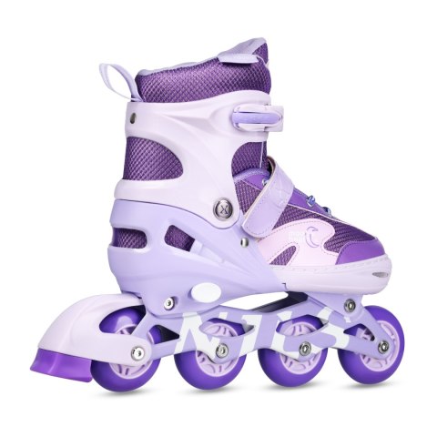 NA0189 ZESTAW LED ŁYŻWOROLKI OCHRANIACZE MOONBEAM FIOLETOWE ROZM. L(39-42) NILS EXTREME NA0189 ZESTAW LED ŁYŻWOROLKI OCHRANIACZE MOONBEAM FIOLETOWE ROZM. L(39-42) NILS EXTREME