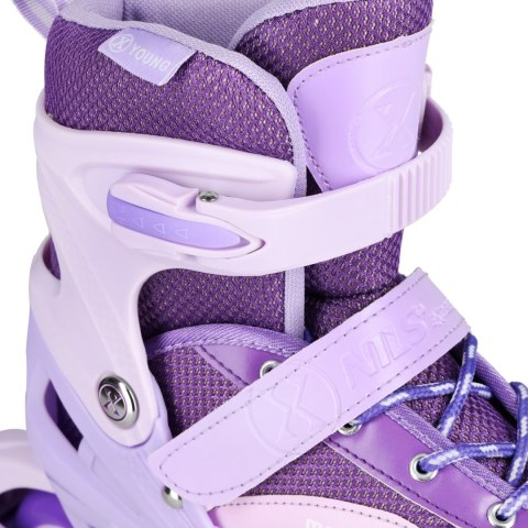 NA0189 ZESTAW LED ŁYŻWOROLKI OCHRANIACZE MOONBEAM FIOLETOWE ROZM. L(39-42) NILS EXTREME NA0189 ZESTAW LED ŁYŻWOROLKI OCHRANIACZE MOONBEAM FIOLETOWE ROZM. L(39-42) NILS EXTREME