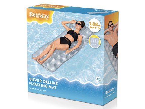 Bestway Dmuchany materac plażowy z zagłówkiem METAL 188x71cm 43024