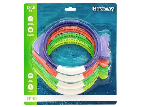 Bestway kolorowe Rybki zabawki do nurkowania nauki pływania 4 szt. 26009