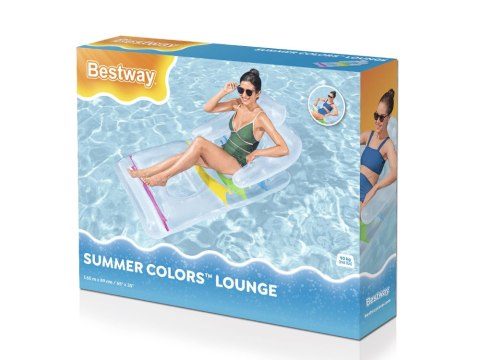 Bestway Dmuchany fotel Leżak Materac do wody z oparciem 165cm 90 kg 43011