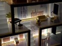 Drewniany domek dla lalek w stylu Boho led ZA4131